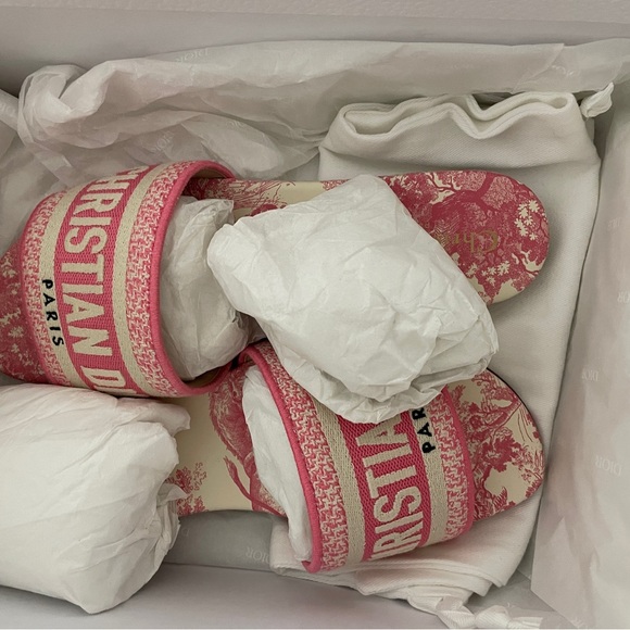 Dior Pink Dway Slide Sandals - Picture 9 of 11